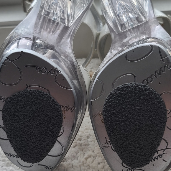 Jessica Simpson Open Toe Platform Clear High Heels - Picture 8 of 8